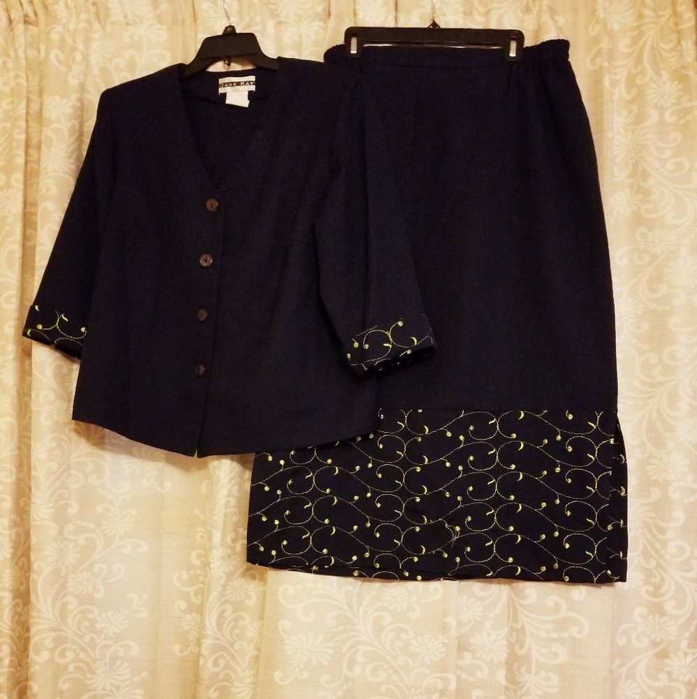 2 PC skirt jacket set